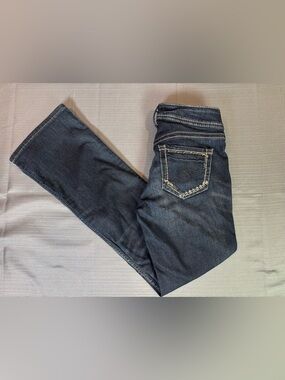 Silver Jeans Suki Slim Boot Jeans Women’s 26 Dark Wash Mid Rise Stretch Denim